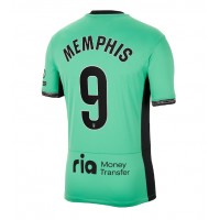 Atletico Madrid Memphis Depay #9 Tretí futbalový dres 2023-24 Krátky Rukáv